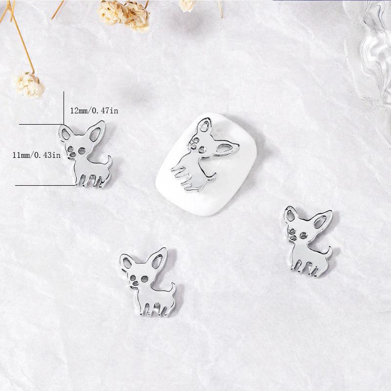 Animal Nail Art Charms Set 3D Metal Accessories for DIY or Salons
