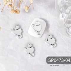 Animal Nail Art Charms Set 3D Metal Accessories for DIY or Salons