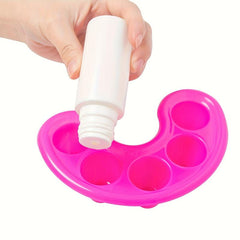 2PCS Rose Red Hand Soap Bowl Disinfection Five Hole Soak Hand Bowl