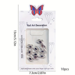 Spider Nail Art Charms with Rhinestones 3D Alloy Spider Nail Gem Accessory