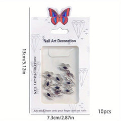 Spider Nail Art Charms with Rhinestones 3D Alloy Spider Nail Gem Accessory