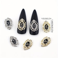 10pcs Baroque Style Nail Charms with Rhinestones