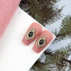 10pcs Baroque Style Nail Charms with Rhinestones
