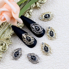 10pcs Baroque Style Nail Charms with Rhinestones