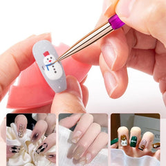 3Pcs Rainbow Striping Brush Set for Nail Art Fine Drawing Delicate Coloring
