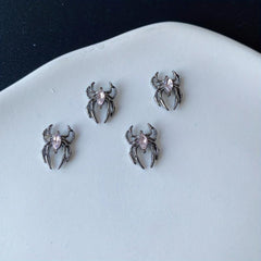 5pcs Halloween Spider Bat Nail Art Charms With Rhinestones