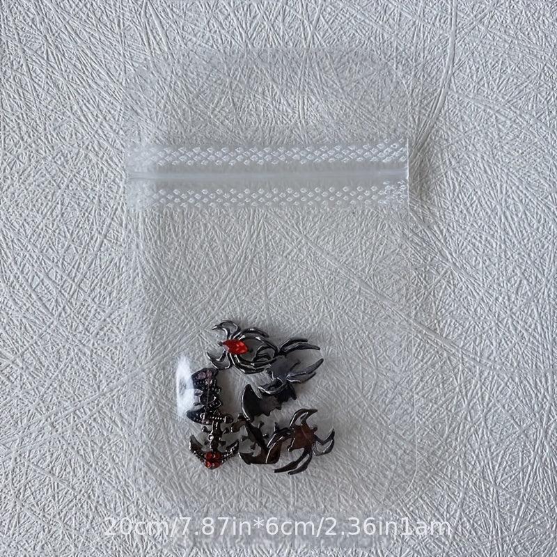 5pcs Halloween Spider Bat Nail Art Charms With Rhinestones
