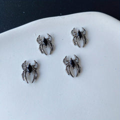 5pcs Halloween Spider Bat Nail Art Charms With Rhinestones
