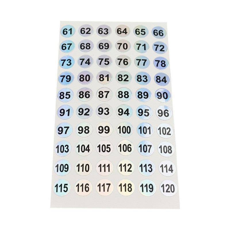 5pcs Nail Polish Gel Varnish Number Label Sticker 1-300 Waterproof Manicure