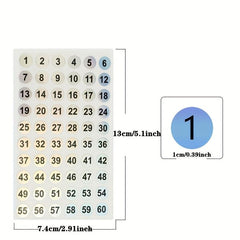 5pcs Nail Polish Gel Varnish Number Label Sticker 1-300 Waterproof Manicure