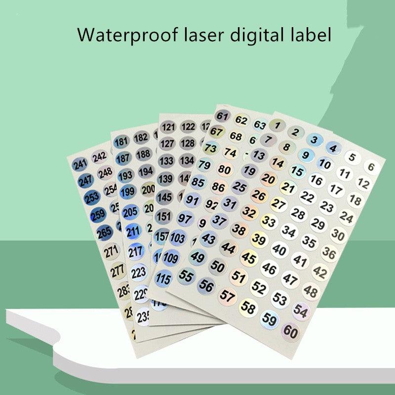 5pcs Nail Polish Gel Varnish Number Label Sticker 1-300 Waterproof Manicure