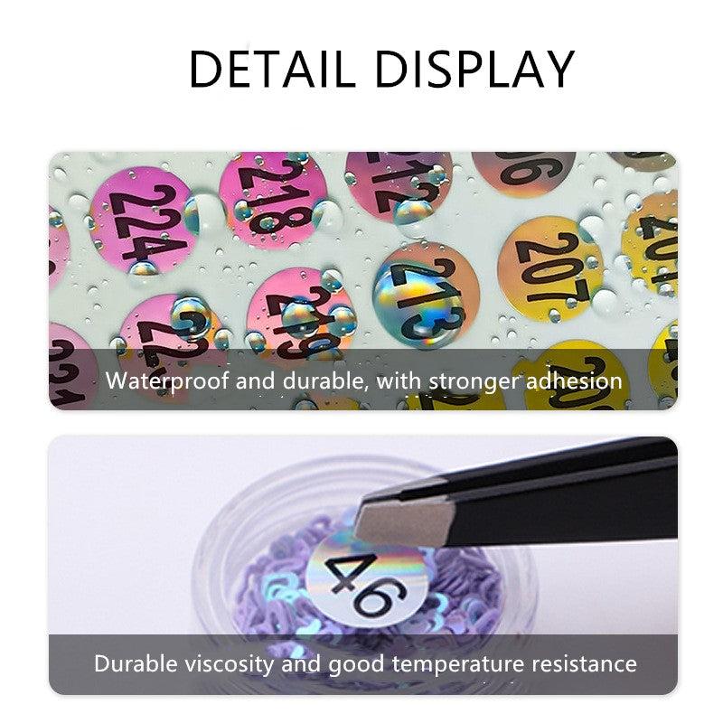5pcs Nail Polish Gel Varnish Number Label Sticker 1-300 Waterproof Manicure
