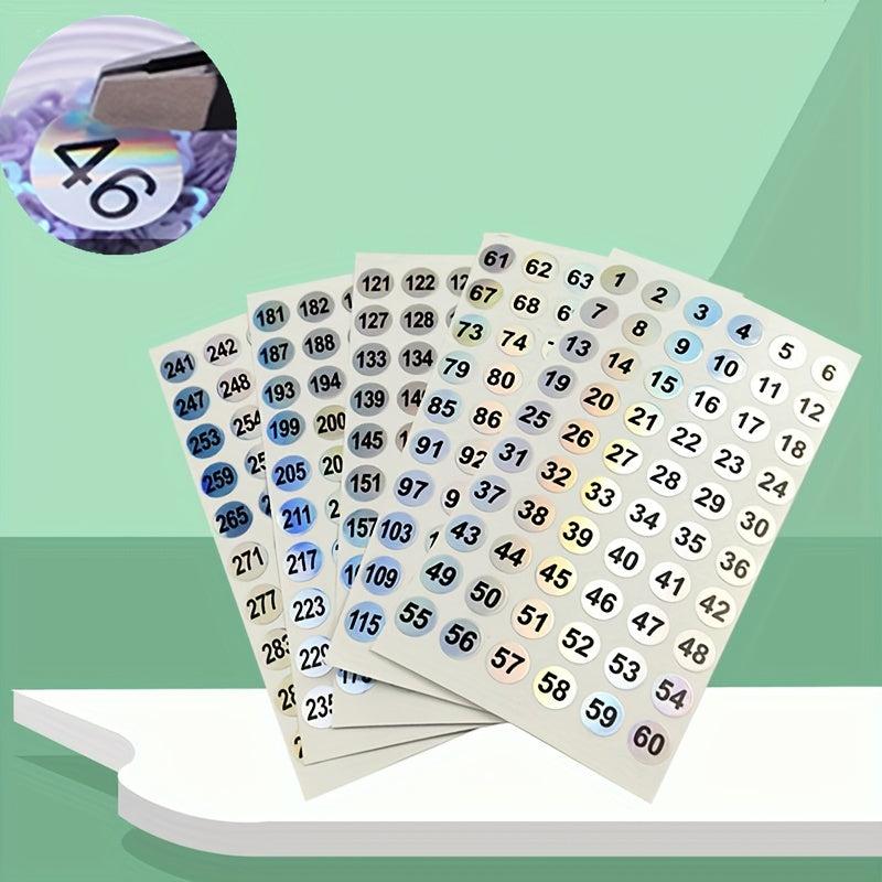5pcs Nail Polish Gel Varnish Number Label Sticker 1-300 Waterproof Manicure