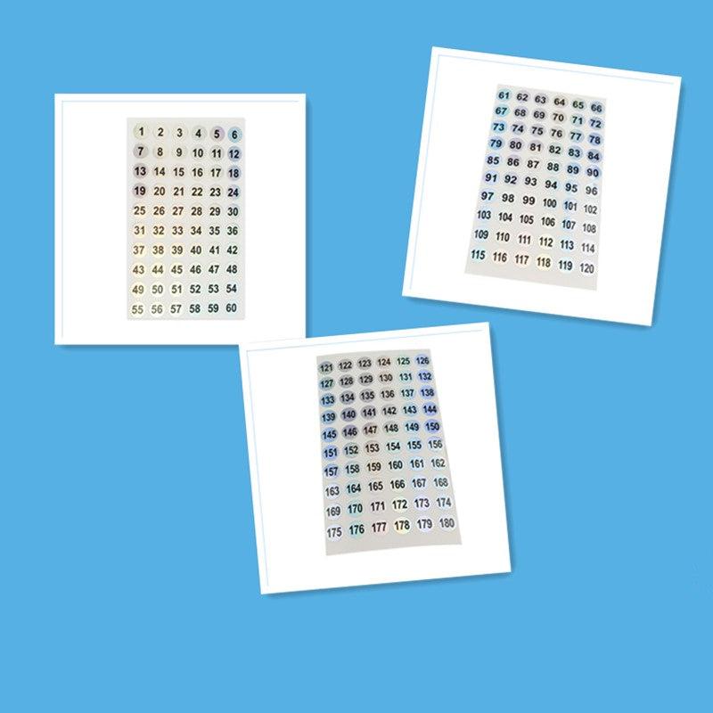 5pcs Nail Polish Gel Varnish Number Label Sticker 1-300 Waterproof Manicure