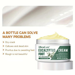 Eucalyptus Foot Cream - Softens Dry Rough Feet, Hydrates Hands & Elbows