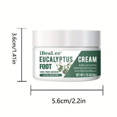 Eucalyptus Foot Cream - Softens Dry Rough Feet, Hydrates Hands & Elbows
