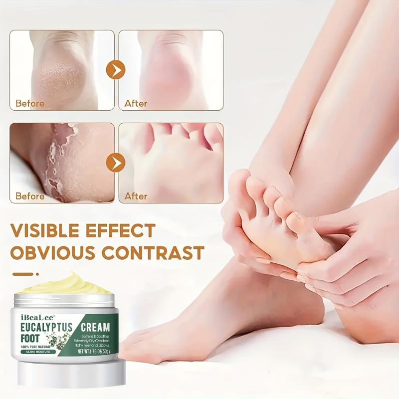 Eucalyptus Foot Cream - Softens Dry Rough Feet, Hydrates Hands & Elbows