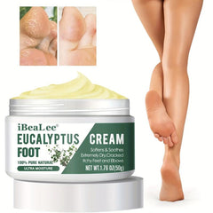 Eucalyptus Foot Cream - Softens Dry Rough Feet, Hydrates Hands & Elbows