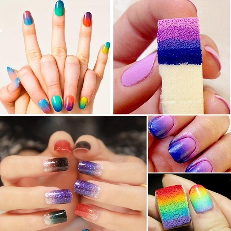 8 Pcs Soft Sponge Gradient Nail Art Tools Set
