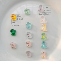 50pcs Dinosaur Nail Art Charms Resin Flatback Decoration