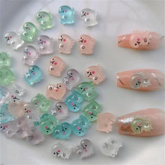 50pcs Dinosaur Nail Art Charms Resin Flatback Decoration