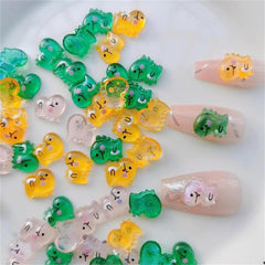 50pcs Dinosaur Nail Art Charms Resin Flatback Decoration