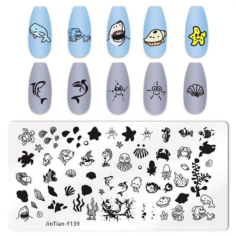 Stainless Steel Nail Stamping Plates Image Stamp Template Tool