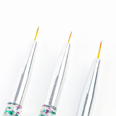 Art Pen Polish Dot Painting Brushes Tail Fish Nail Gel 3pcs