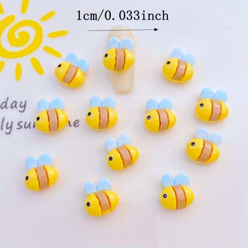 20pcs Mini Bee 3D Charms Nail Art Decoration For Women Girls