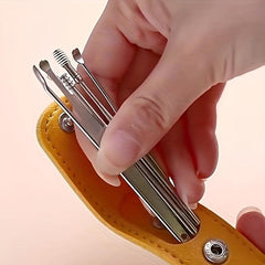 6 Pcs Spring Earwax Cleaner Tool Set Stainless Steel Ear Picks