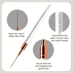 6pcs Striping Nail Art Brushes Set Fine Striper Brush for Long Details