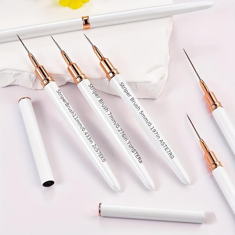 6pcs Striping Nail Art Brushes Set Fine Striper Brush for Long Details