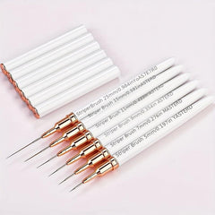 6pcs Striping Nail Art Brushes Set Fine Striper Brush for Long Details
