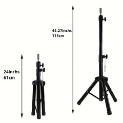 Wig Stand Tripod Mannequin Head Stand Adjustable Heavy Duty