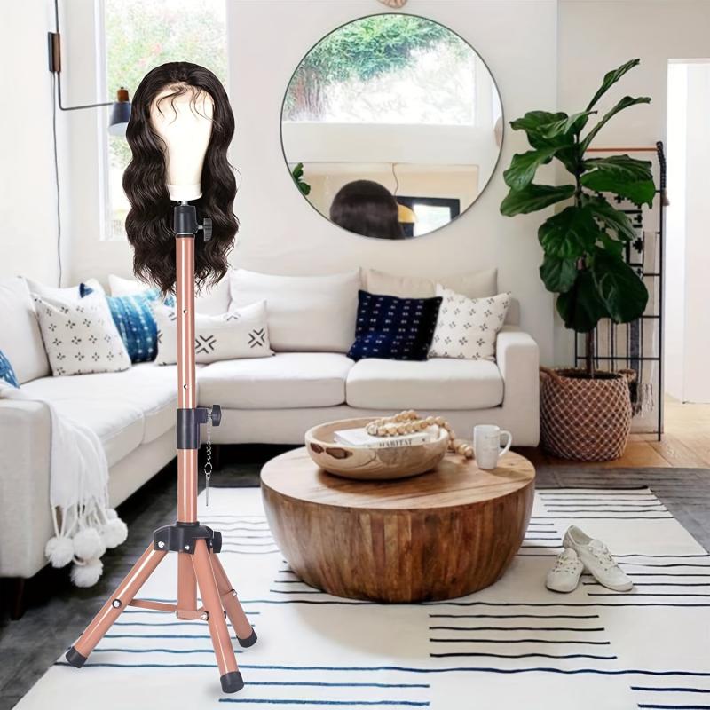Wig Stand Tripod Mannequin Head Stand Adjustable Heavy Duty