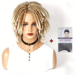 45 72 Cm Afro Curly Braids Hair Wigs for Women Synthetic Dreadlock Wig