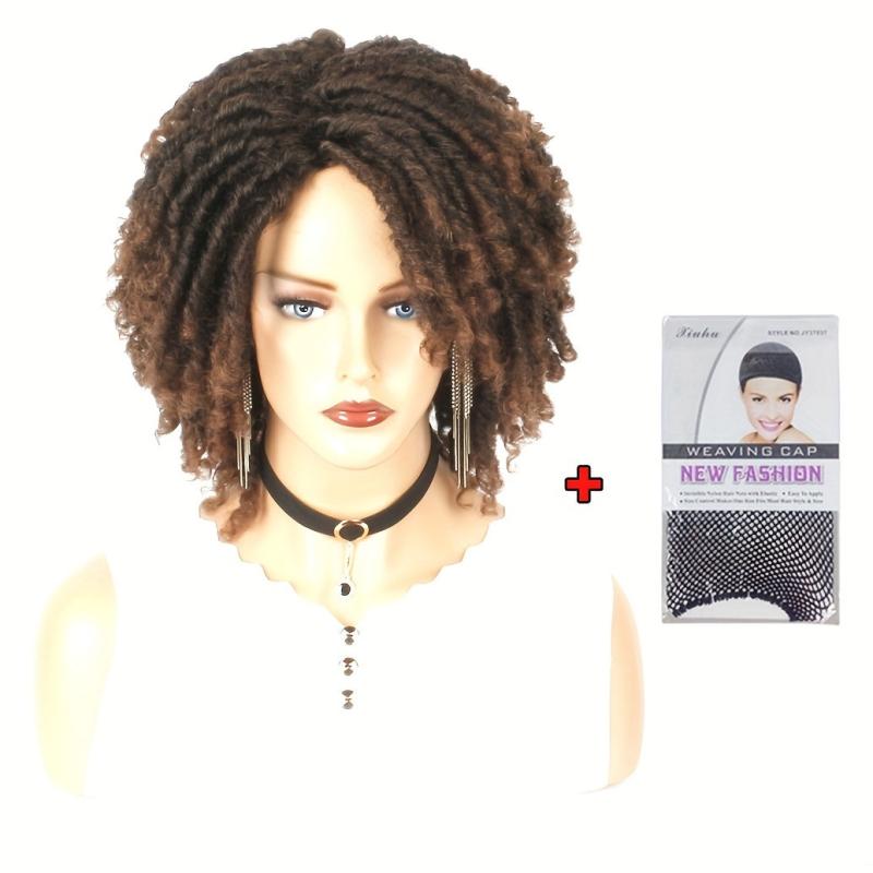 45 72 Cm Afro Curly Braids Hair Wigs for Women Synthetic Dreadlock Wig