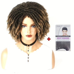45 72 Cm Afro Curly Braids Hair Wigs for Women Synthetic Dreadlock Wig
