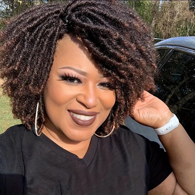 45 72 Cm Afro Curly Braids Hair Wigs for Women Synthetic Dreadlock Wig