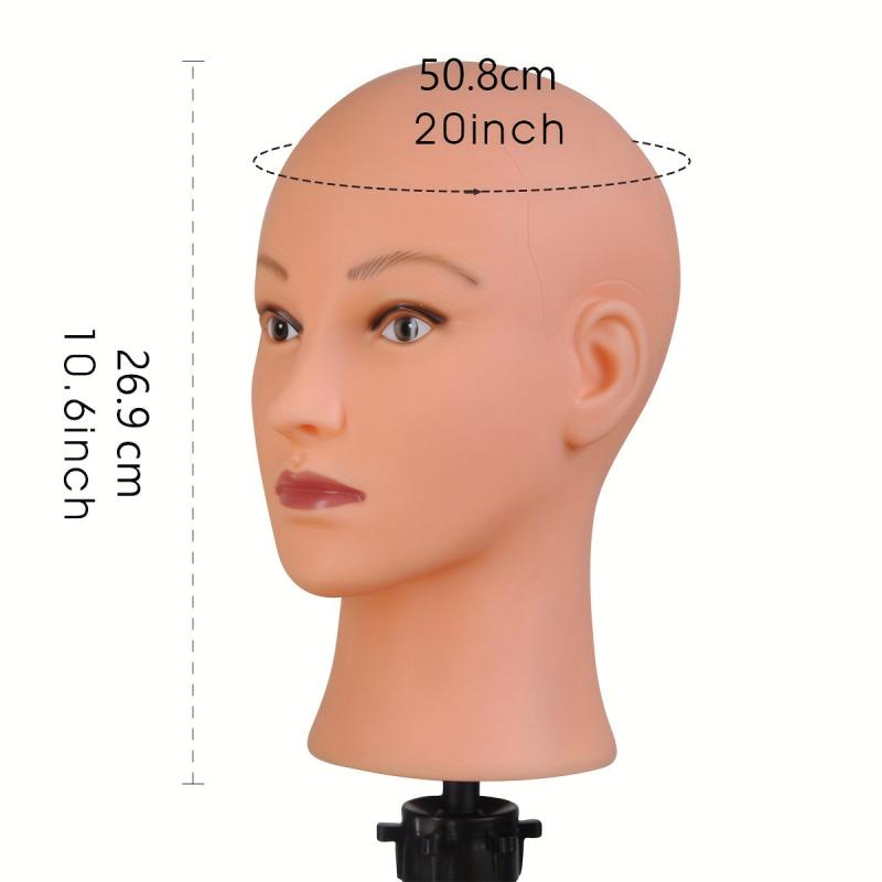 Bald Mannequin Head for Wig Making Hats Glasses Display