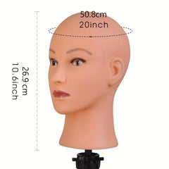 Bald Mannequin Head for Wig Making Hats Glasses Display