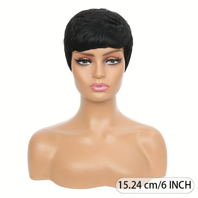 Short Pixie Cut Heat Resistant Human Hair Wig