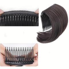 Short Fluffy Top Hair Pad Synthetic Hair Extensions For Women