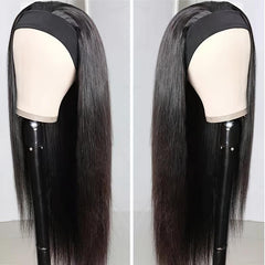 24 Inch Straight Headband Wig For Women Glueless Half Wig