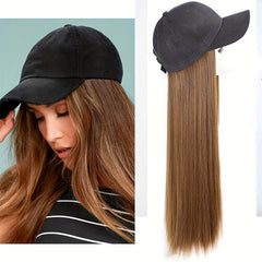 Baseball Cap with Long Straight Hair Wig