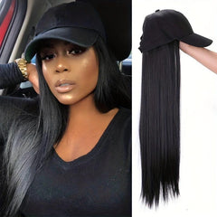 Baseball Cap with Long Straight Hair Wig