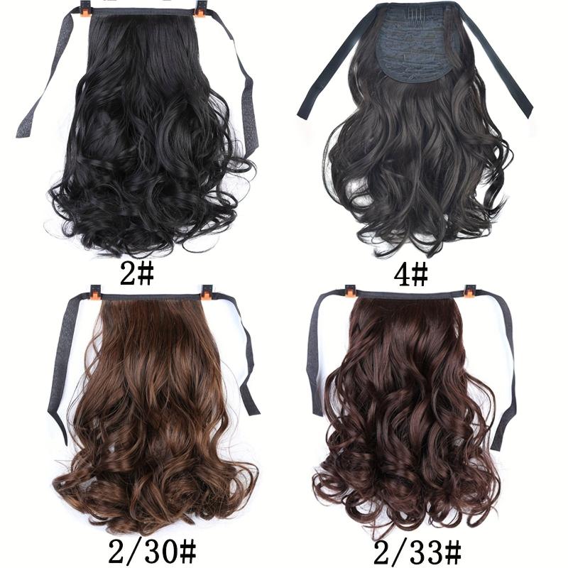 Curly Wavy Ponytail Extensions Clip on Hairpieces For Women