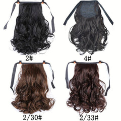 Curly Wavy Ponytail Extensions Clip on Hairpieces For Women