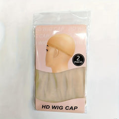 2pcs HD Lace Front Wig Cap Stocking Breathable Invisible Professional Use