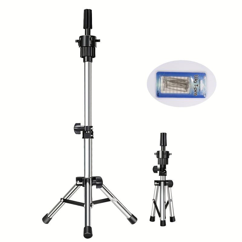 Adjustable Mini Mannequin Head Stand Clamp for Wigs & Hair Training